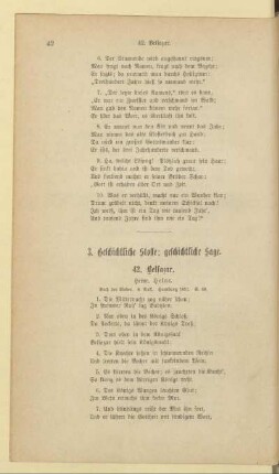 3. Geschichtliche Stoffe; geschichtliche Sage