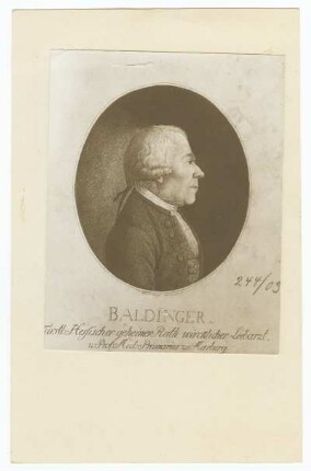 Portrait von Ernst Gottfried Baldinger