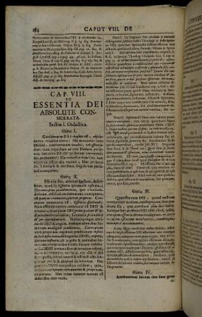 Cap. VIII. De Essentia Dei Absolute Considerata.