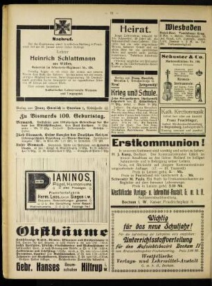 Nachruf : [Heinrich Schlattmann]