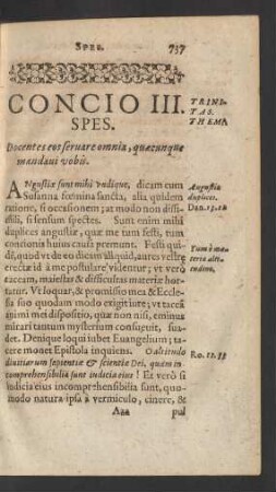 Concio III. Spes.