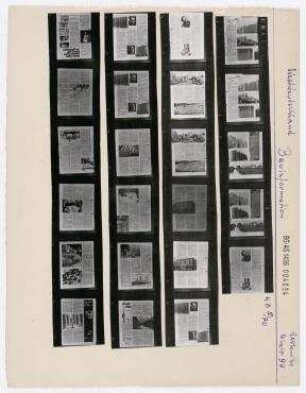 Repros aus west-deutschen Architektur-Zeitschriften zum Thema "Bauinformation". unbekannt