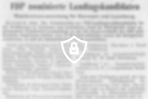 FDP nominierte Landtagskandidaten