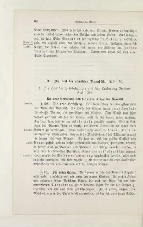 II. Die Zeit der römischen Republik. 510 - 30