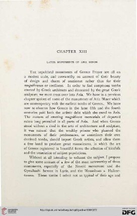 Chapter XIII: Later Monuments of Asia minor