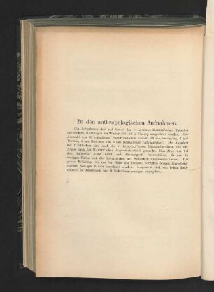 Zu den anthropologischen Aufnahmen.
