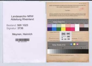 Entnazifizierung Heinrich Meynen , geb. 24.05.1892 (Geschaeftsfuehrer)