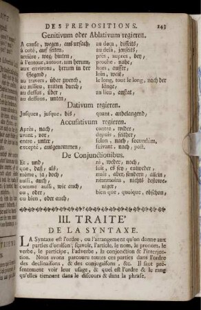 III. Traité. De La Syntaxe.