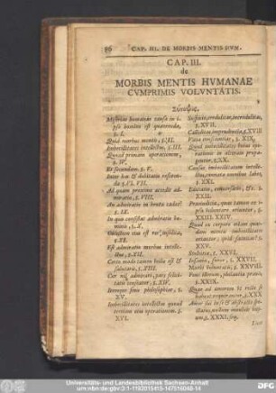Cap. III. de Morbis Mentis Humanae Cumprimis Voluntatis.