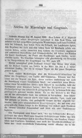 Sektion für Mineralogie und Geognosie