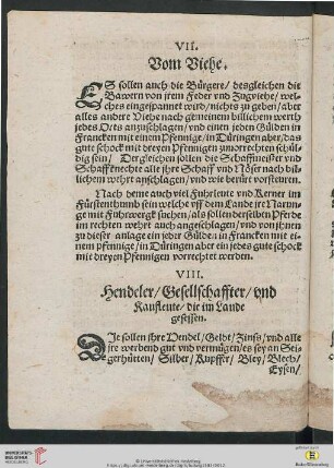 VII. Vom Viehe
