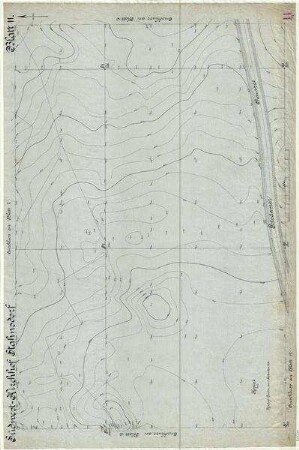 Topografische Karte - Planunterlagen über den Südwestkirchhof Blatt 11