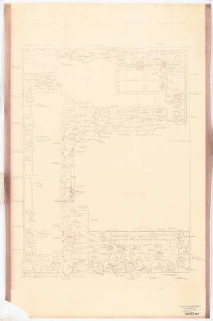 Garten Bäthe, Dessau: Lageplan mit Pflanzplan 1:50