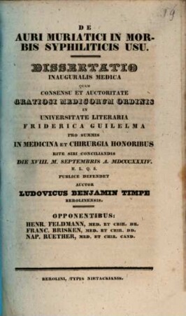De auri muriatici in morbis syphiliticis usu : diss. inaug. med.
