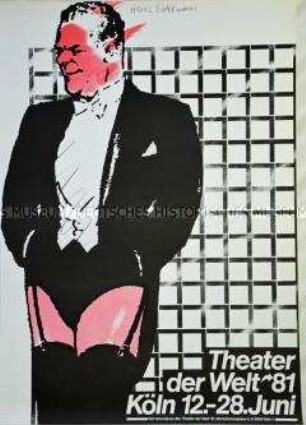 Plakat zum Theaterfestival "Theater der Welt 1981" in Köln