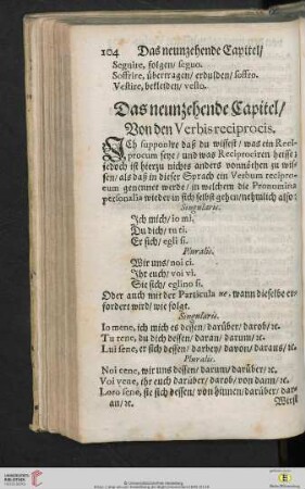 Das neunzehende Capitel