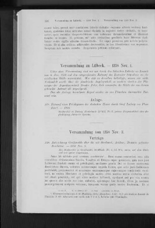 Versammlung zu Lübeck. - 1358 Nov. 1.