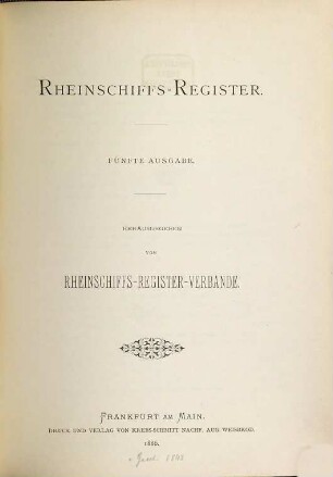 Rheinschiffs-Register. 5. 1886