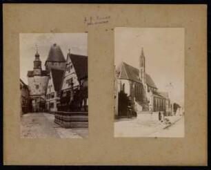 Röderbogen mit Markusturm und Franziskanerkirche, Rothenburg/Tauber: Außenansichten