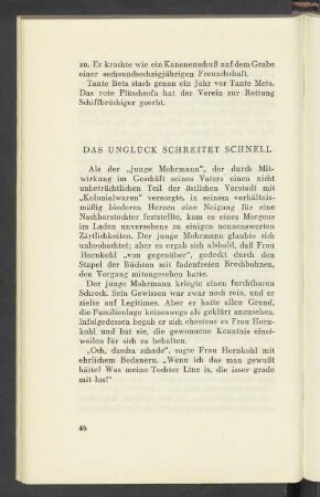 Das Unglück Schreitet Schnell