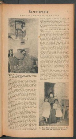 Barroterapia : Un hombre enterrado en vida
