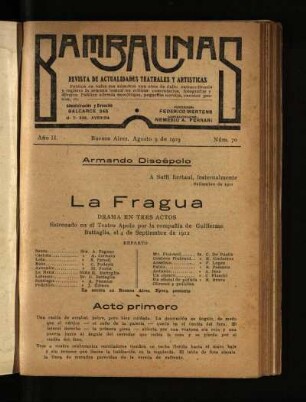 La fragua : drama en tres actos