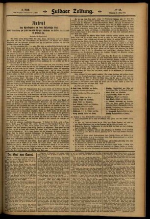 Zweite Ausgabe vom Dienstag, den 25. März 1913.