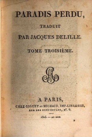 Paradis perdu, 3