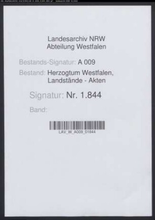 Belege zu den Landpfennigmeistereirechnungen 1785