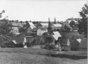 Colmnitz (Pretzschendorf-Colmnitz). Ortsteilansicht mit Gasthof Obercolmnitz (um 1870)