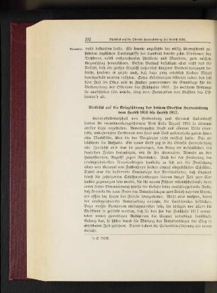 Rückblick auf die Kriegführung der dritten Obersten Heeresleitung vom Herbst 1916 bis Herbst 1917.