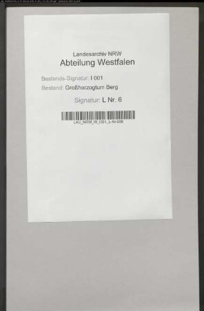 Grundsteuermutterrolle von Limbergen, Kirchspiel Darup