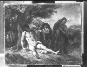 Die heilige Irene pflegt den heiligen Sebastian
