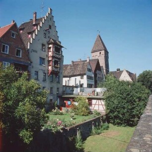 Ulm. Blick auf die Alten Fischerhäuser an der Donau