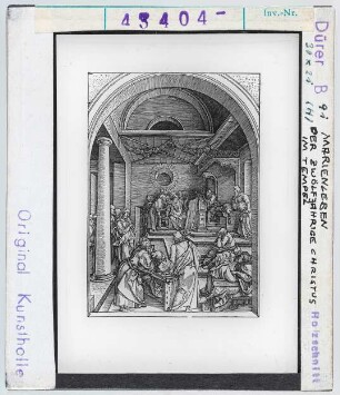 Albrecht Dürer: Marienleben, der zwölfjährige Jesus im Tempel, B 91