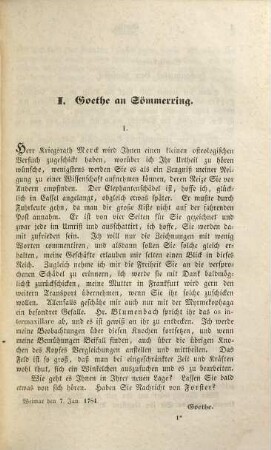 Samuel Thomas von Sömmerring's Leben und Verkehr mit seinen Zeitgenossen. 1, Briefe berühmter Zeitgenossen an Sömmering