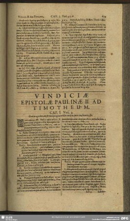 Vindiciae Epistolae Paulinae II. Ad Timotheum