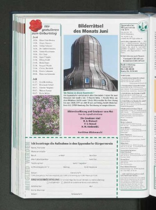 Wir gratulieren zum Geburtstag