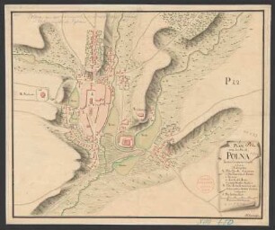 Plan von der Stadt Polna in den Czaslauer Creysse gelegen