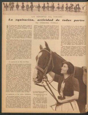 La equitación, actividad de todas partes : Los deportes del turismo