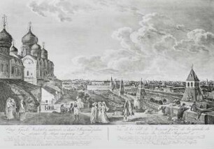 Vue de la Ville de Moscou prise de la gouche du Balcon du Palais Imperial