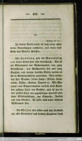 36. [Leipzig - Handlung - Manufacturen - Messen ...]