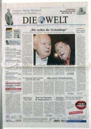 Tageszeitung "Die Welt" zum Zusammenschluss von PDS und WASG zur Partei "Die Linke"