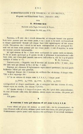 Dimostrazione di un teorema di Geometria.