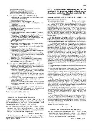 Dienstrechtliche Behandlung der in die Abteilung 3 der deutschen Volksliste eingetragenen ehemaligen polnischen öffentlich-rechtlichen Bediensteten : [Amtliche Erlasse] ; [Amtlicher Teil]