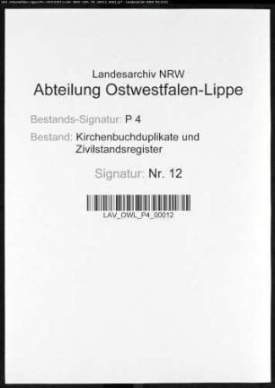 Kirchenbuchduplikate der evangelischen Gemeinde (GHT 1834-1849, Gerichtsbezirk Unna, 1840-1848 Gerichtsbezirk Dortmund). (Gemeinde: Aplerbeck, Stadt Dortmund)