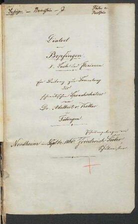 Sprachaufsatz aus Bopfingen OA Neresheim