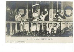 Wandgemälde in der Diele des Café Imperator in Berlin - Ingvard Christensen "Begrüßung"