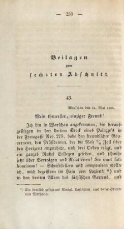 Beilagen zum sechsten Abschnitt