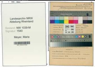 Entnazifizierung Maria Meyer , geb. 25.05.1903 ()
